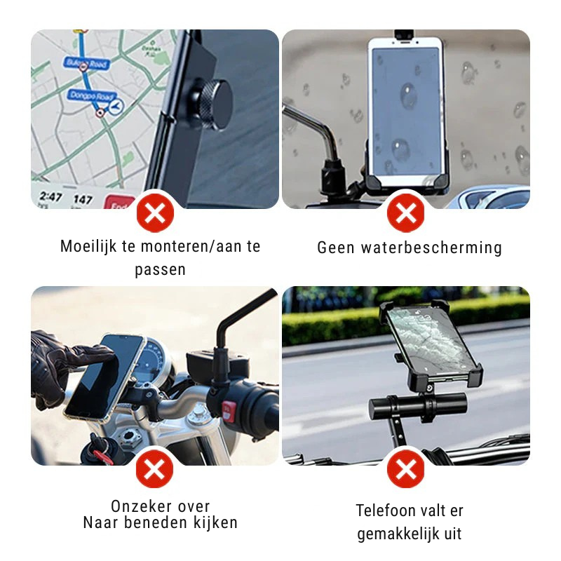 AquaGrip™ – Waterdichte Telefoonhouder Fiets | 50% KORTING