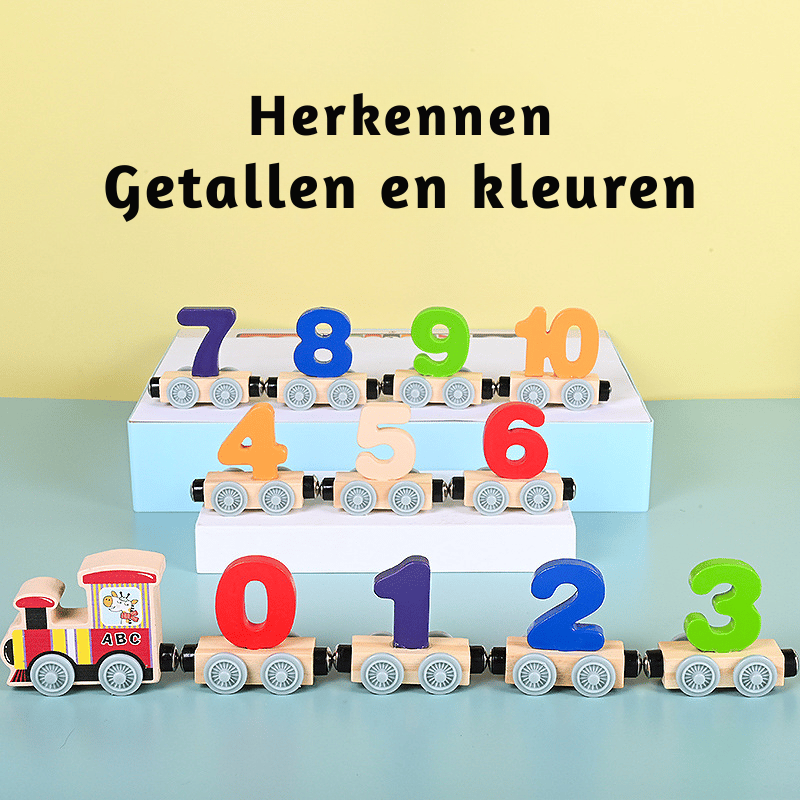 EduTrain – Magnetische Houten Leertrein | 2+1 GRATIS