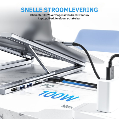 DockPro – Ergonomisch 8-in-1 Laptopdock | 50% KORTING