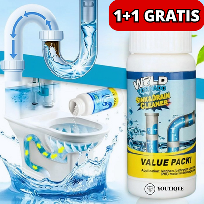 DrainClear™ – De Slimme Afvoeroplosser voor Direct Resultaat Zonder Chemie | 1+1 GRATIS