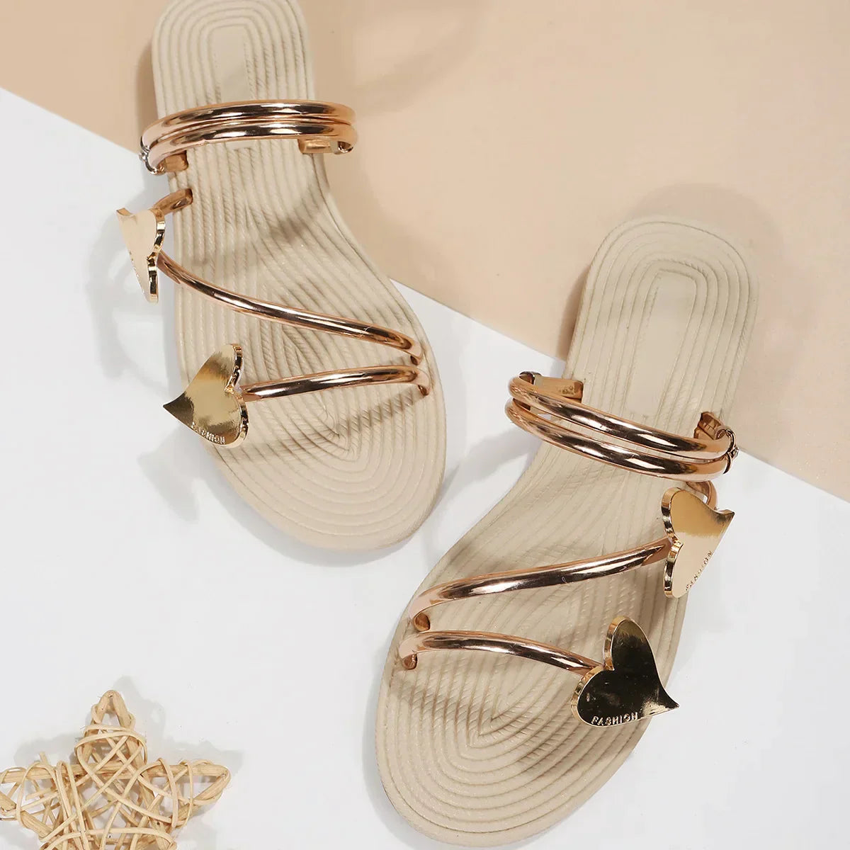 DonnaBella™ – Elegante Hartvormige Slippers voor Zomerse Stijl | 50% KORTING