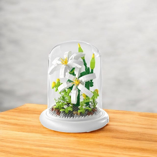 Glazen Bloem Puzzelset - Creëer Onderhoudsvrije Tuindecoratie