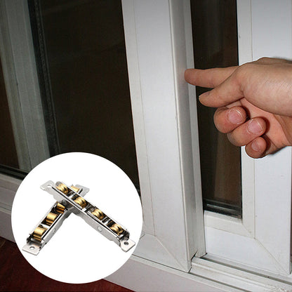 Poelie van roestvrij staal en koper (2 stuks)