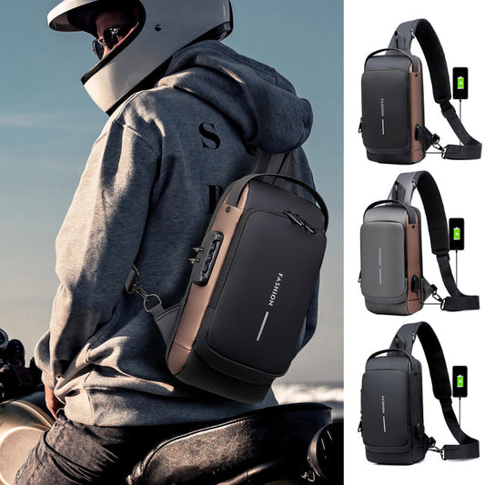 USB-opladen Sport Sling Anti-diefstal schoudertas