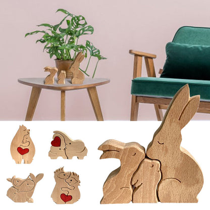 Moederdag dier houten ornament
