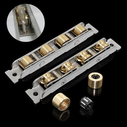 Poelie van roestvrij staal en koper (2 stuks)