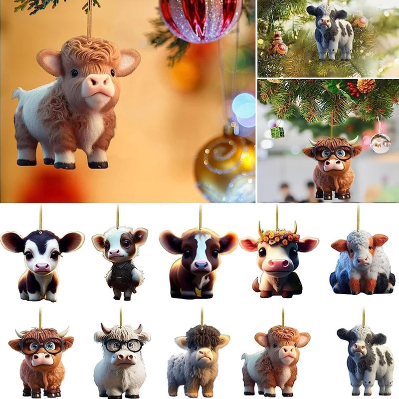 Cartoon Koe Decoratief Ornament