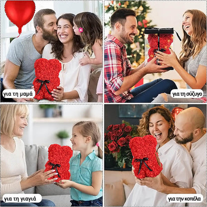 RoseBear – Romantische teddybeer van eeuwige rozen