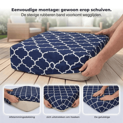 LuxeFit — Spatbestendige Terraskussenhoezen | 50% KORTING