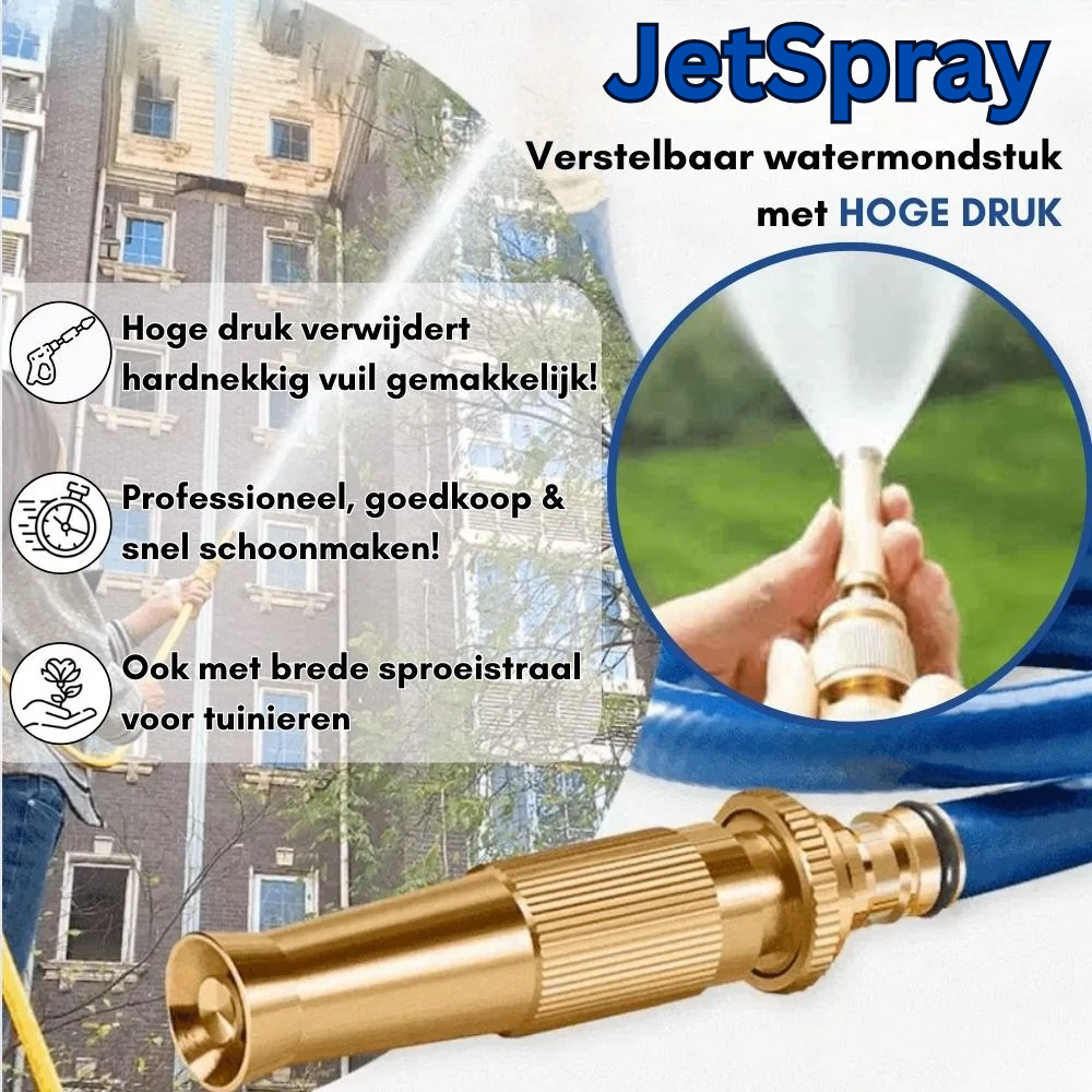 JetSpray – Verstelbare Hogedruk Sproeikop | 50% KORTING