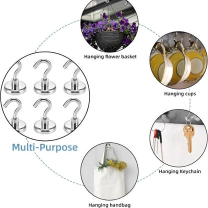 Magtasti – Supersterke magnetische haken (10 stuks) voor perfecte organisatie! | 1+1 GRATIS