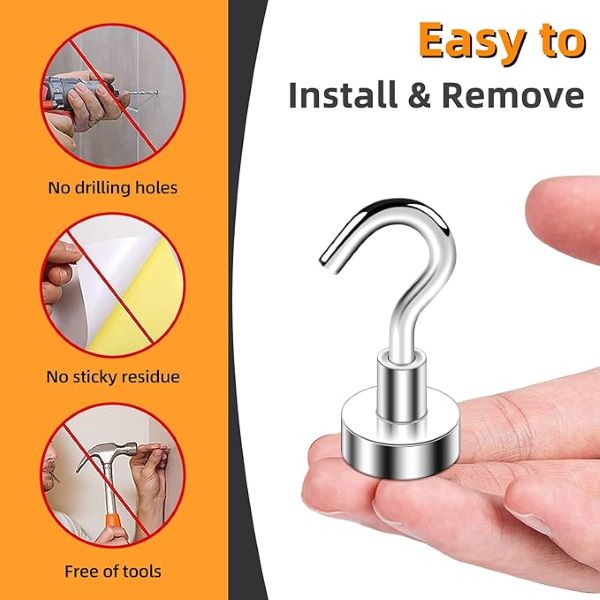 Magtasti – Supersterke magnetische haken (10 stuks) voor perfecte organisatie! | 1+1 GRATIS