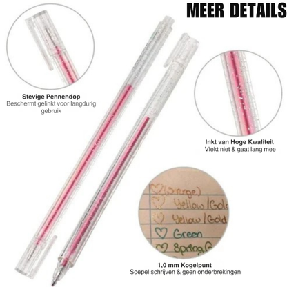 GleamArt – Duurzame Glitter Gelpennen 18 stuks | 50% KORTING