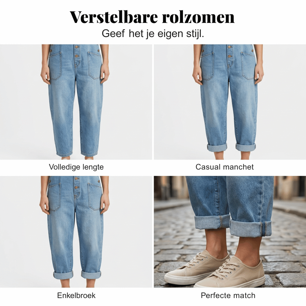 Maria — Casual Denim Tuinbroek met Stijl | 50% KORTING