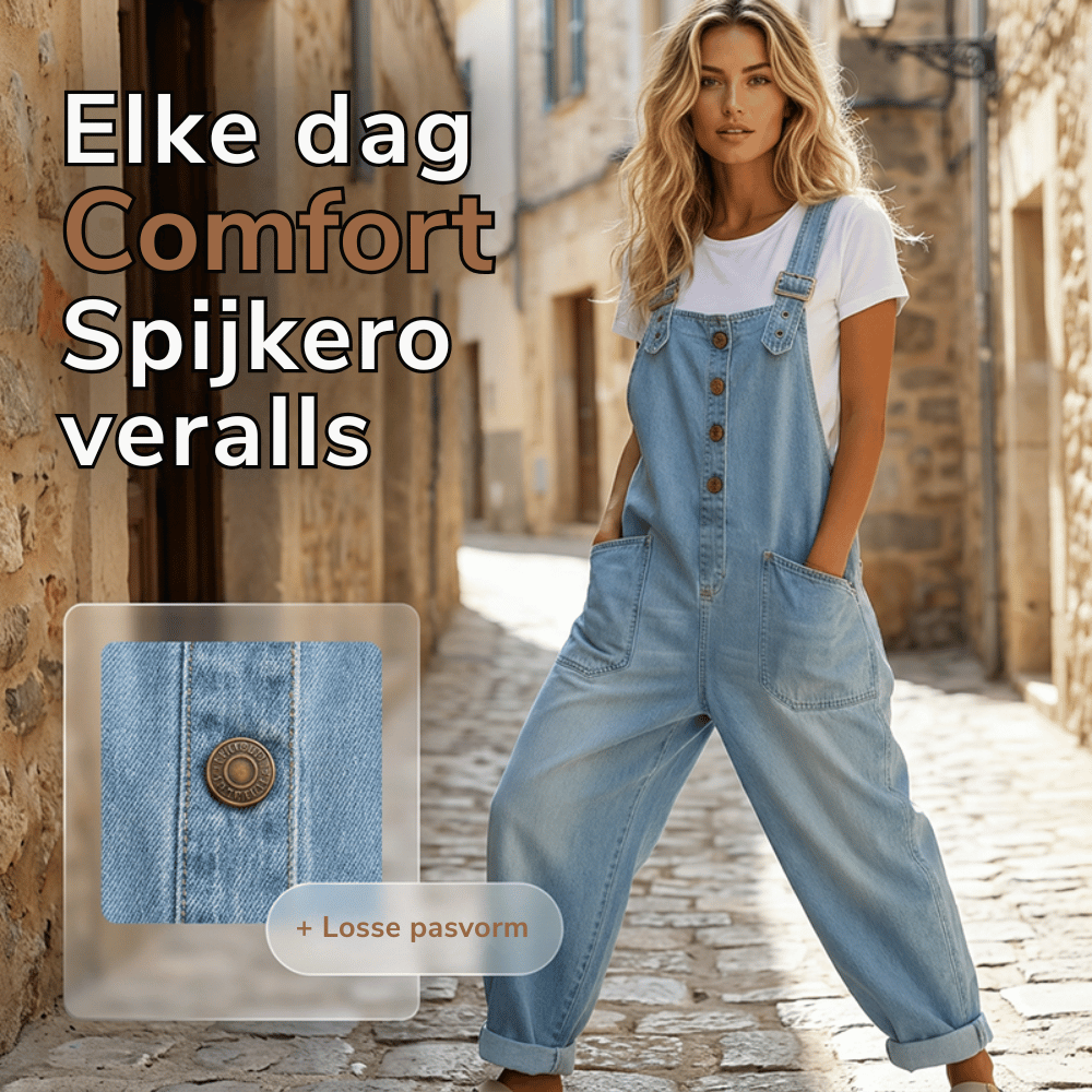 Maria — Casual Denim Tuinbroek met Stijl | 50% KORTING