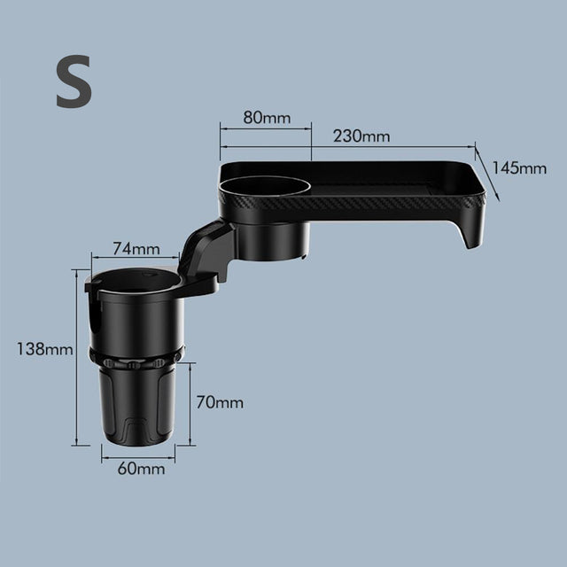 Verlenging van de bekerhouder in het voertuig