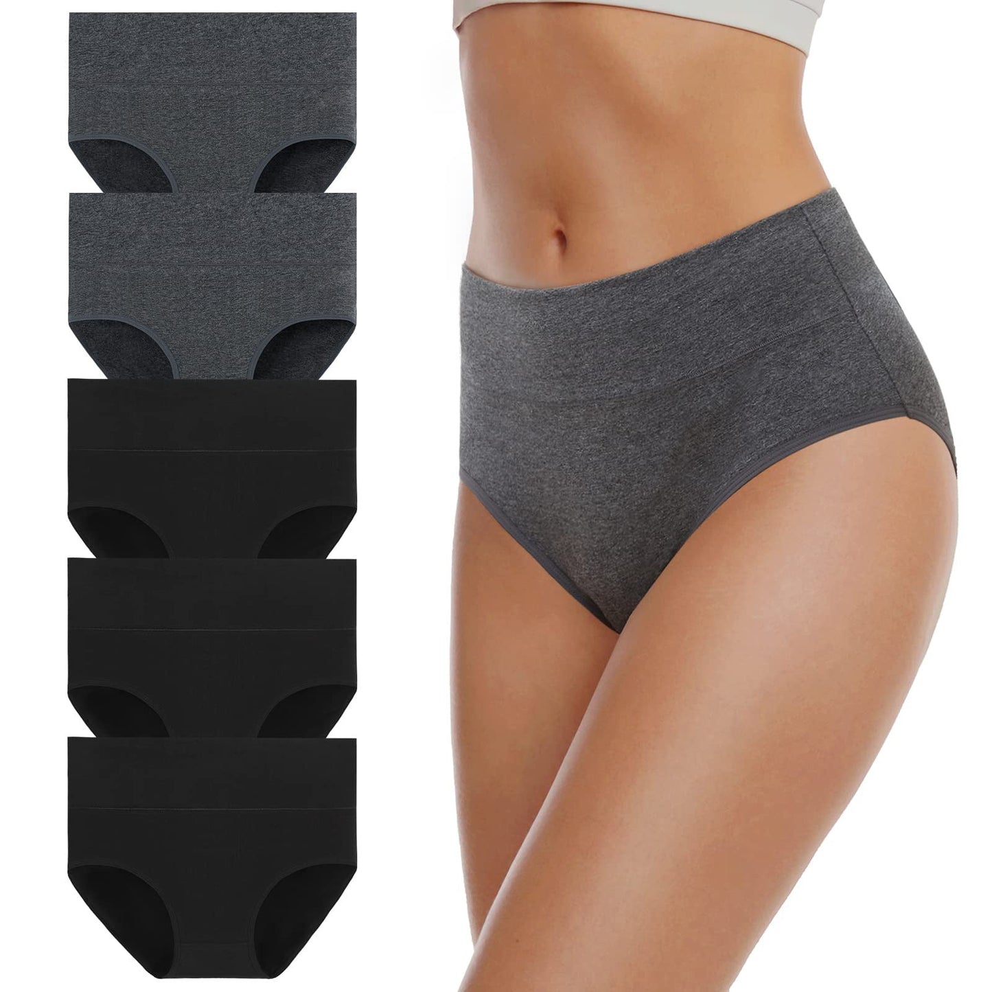 Alina - Katoenen ondergoed met hoge taille voor dames | 2+3 GRATIS