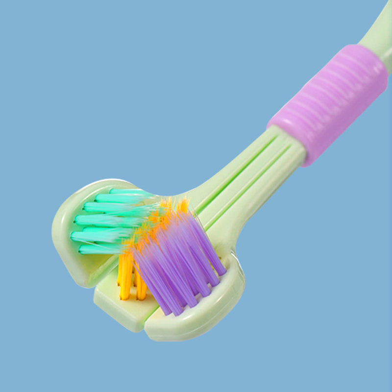 V-shaped Three-sided Toothbrush