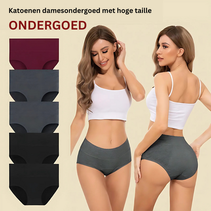 Alina - Katoenen ondergoed met hoge taille voor dames | 2+3 GRATIS