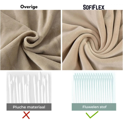 SofiFlex - Elastische fluwelen bankhoes die u geld bespaart | 50% KORTING