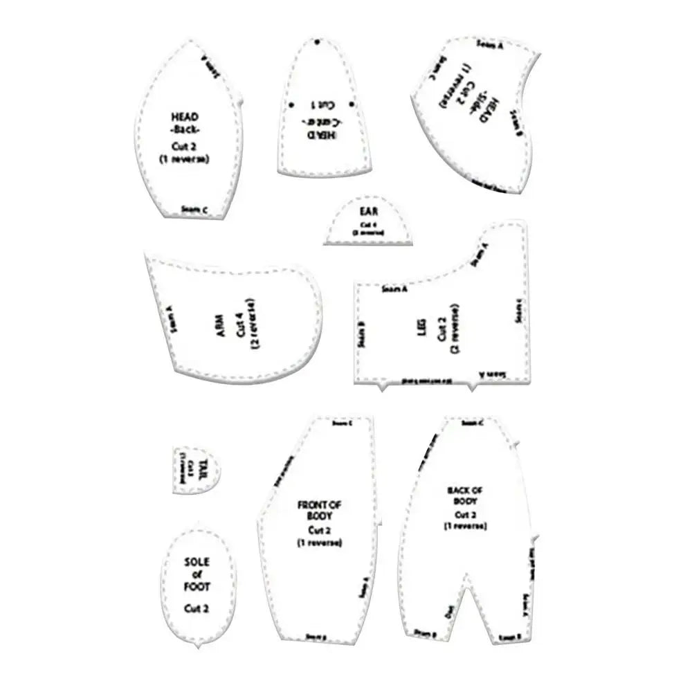 MemoryBear - Stencil liniaal set (10 stuks) | 50% KORTING