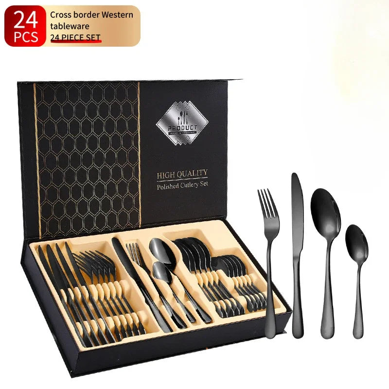 SteelElegance™ – 24-delige roestvrijstalen bestekset | 50% korting