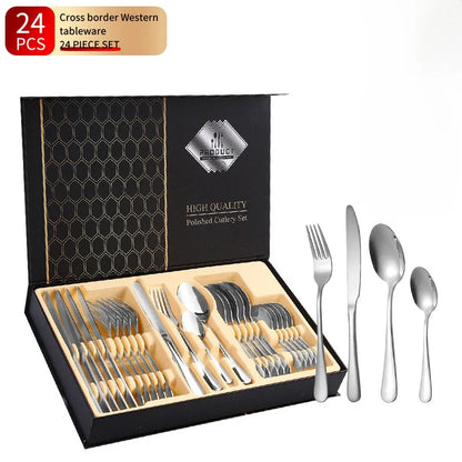 SteelElegance™ – 24-delige roestvrijstalen bestekset | 50% korting