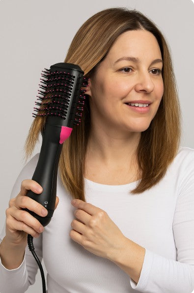 GlowStyle Pro - 3 in 1 multifunctionele anion haardroger borstel | 50% KORTING