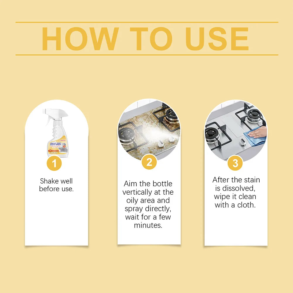 GreaseOff Pro™ – Krachtige keukenolie- en vetverwijderaar spray 120 ml | 1+1 GRATIS