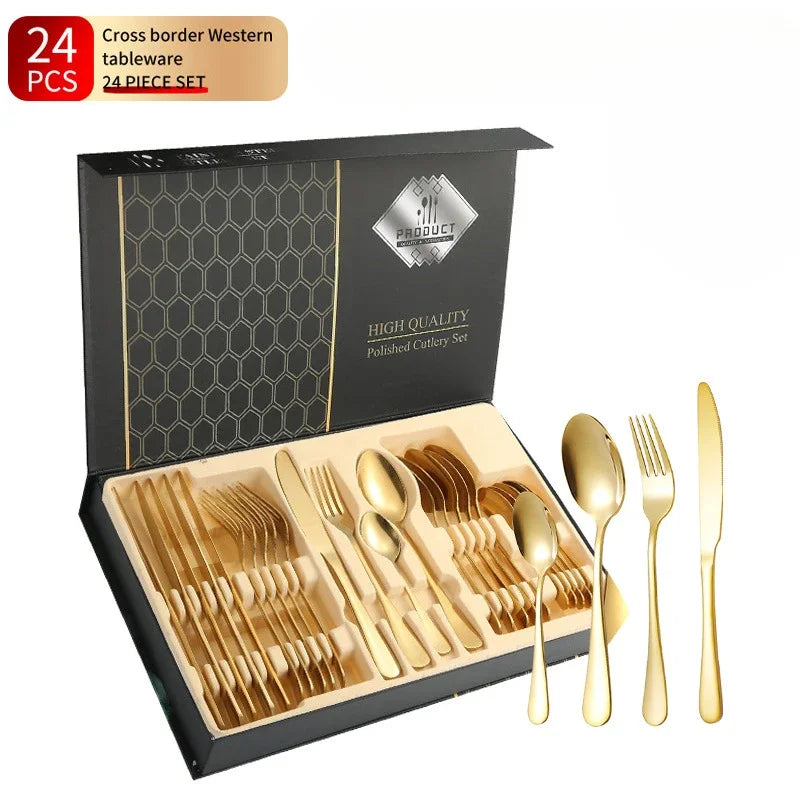 SteelElegance™ – 24-delige roestvrijstalen bestekset | 50% korting