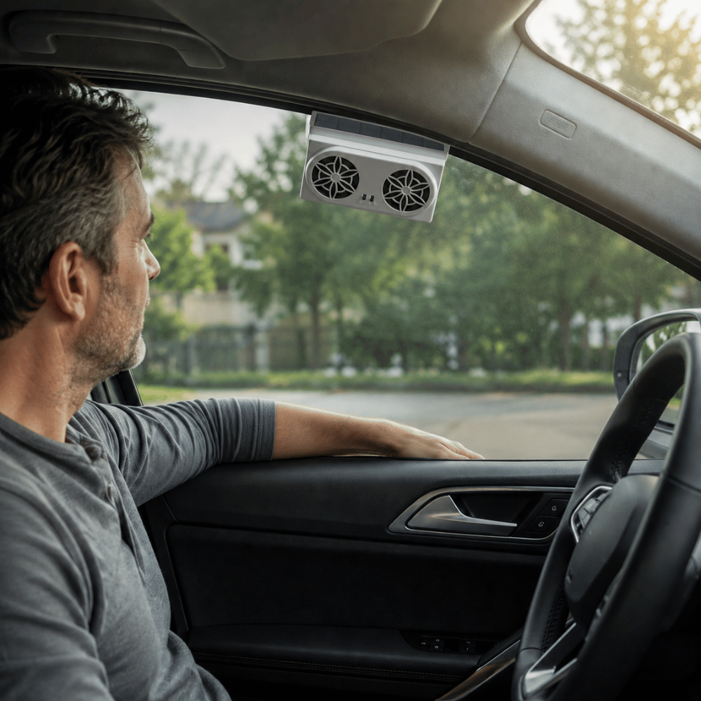 SolarBreeze — Auto Ventilator op Zonne-energie | 50% KORTING