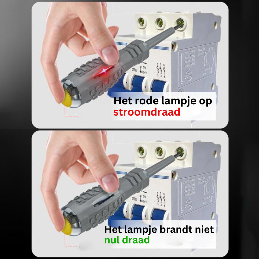 Een magnetische schroevendraaier en spanningstester