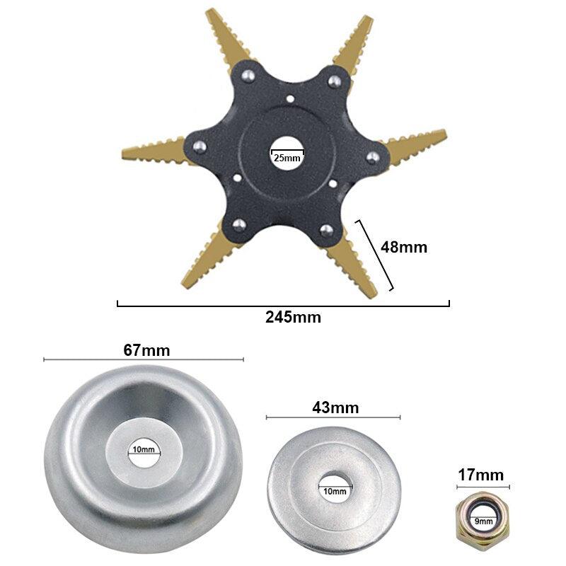 PowerBlade™ – Universele Trimmerkop met 6 Messen voor Krachtig Maaien! | 50% KORTING