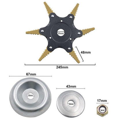 PowerBlade™ – Universele Trimmerkop met 6 Messen voor Krachtig Maaien! | 50% KORTING