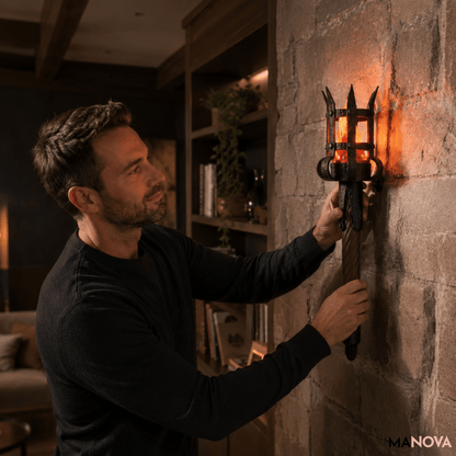 FlameHaven — Middeleeuwse Fakkel-Wandlamp | 50% KORTING