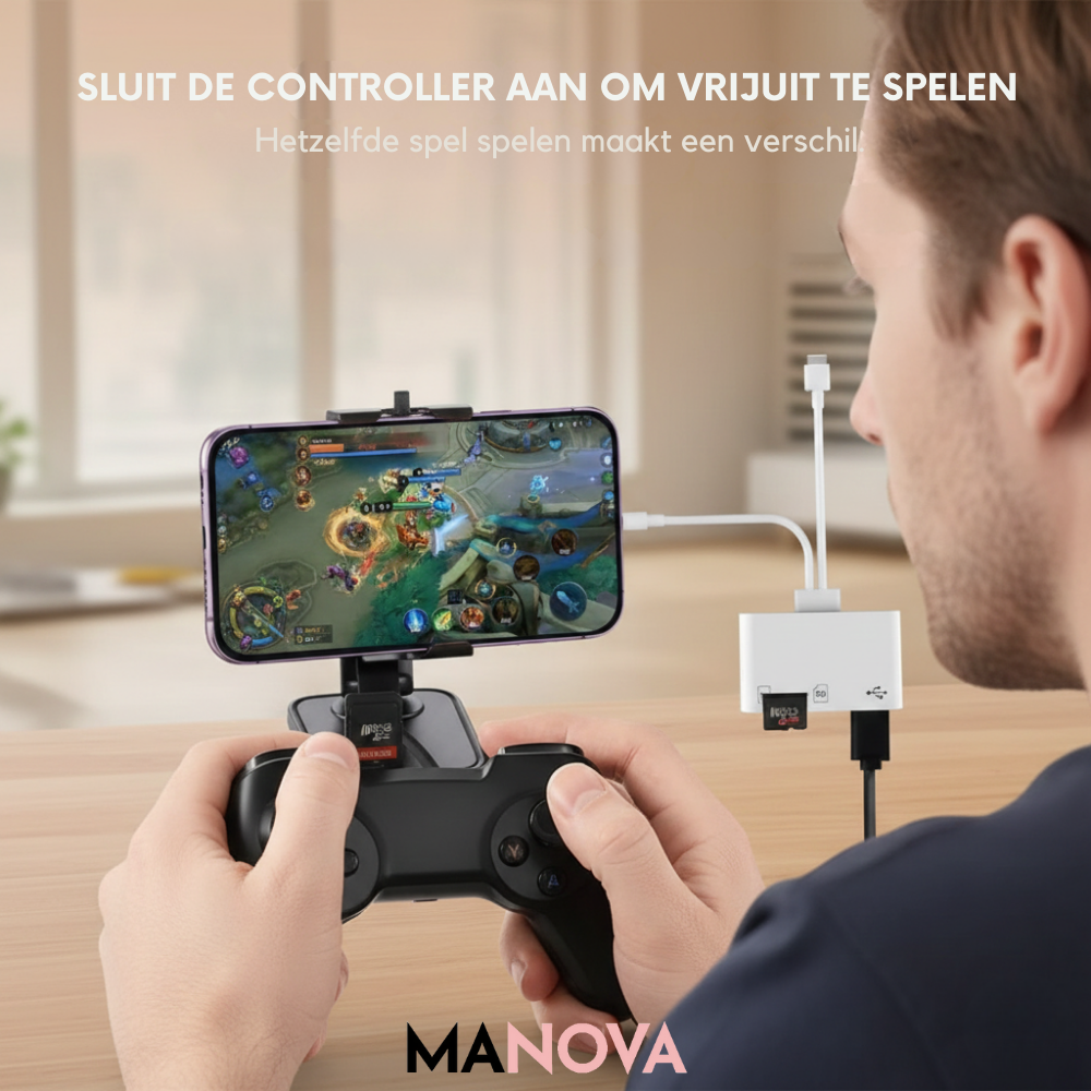 DataLink – 3-in-1 SD/TF/USB-kaartlezer | 1+1 GRATIS