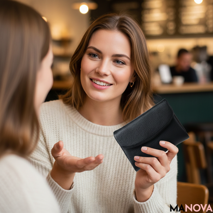 PebbleWallet – Elegante RFID-leren portemonnee | 50% KORTING