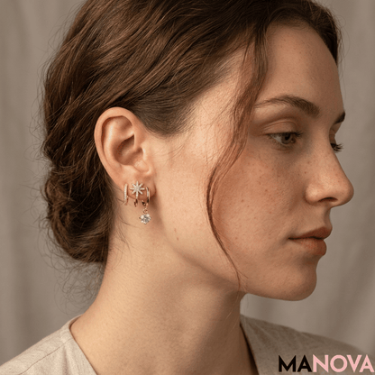 Aurora — Multi-Rij Sprankelende Oorbellen Set | 10 euro KORTING