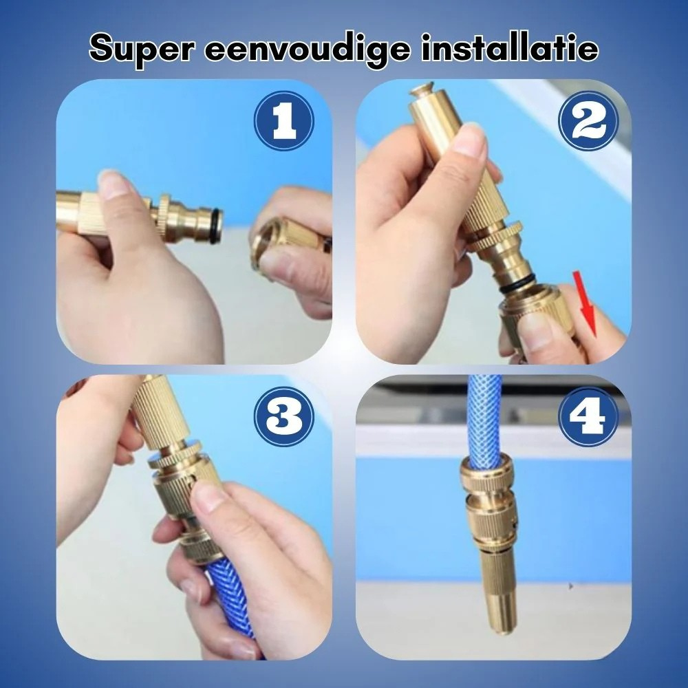 JetSpray – Verstelbare Hogedruk Sproeikop | 50% KORTING