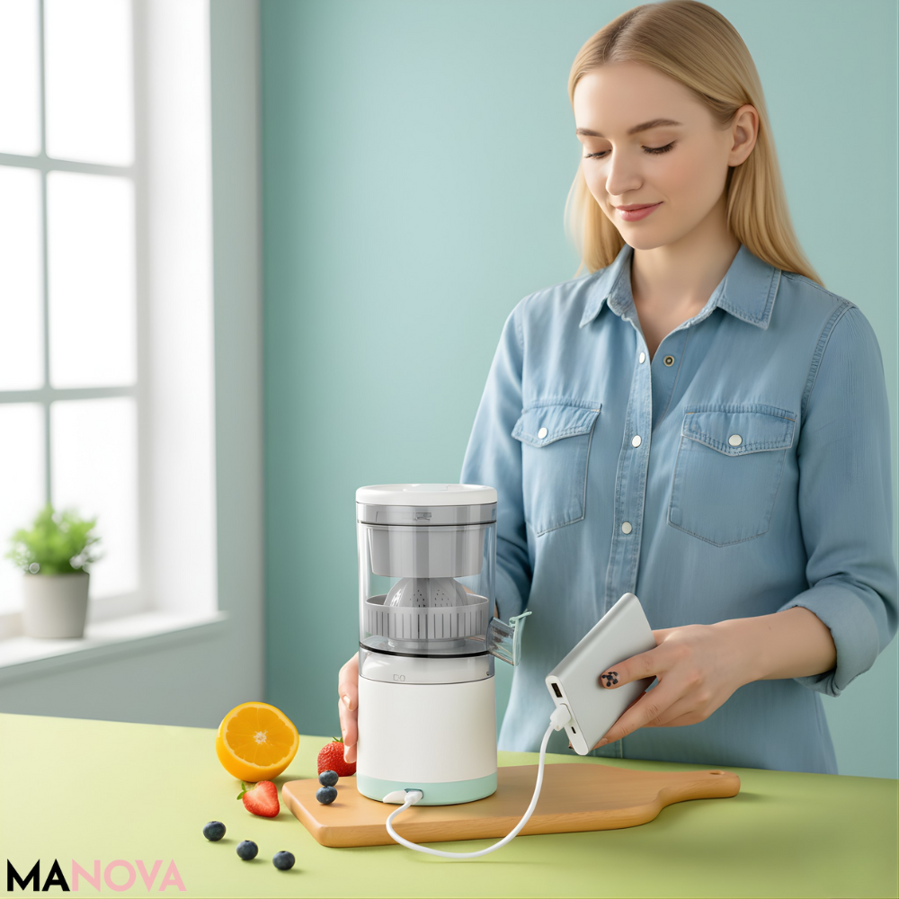 JuiceMate - Mini elektrische fruitpers | 50% KORTING