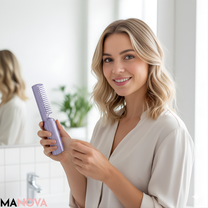 HeatComb - Oplaadbare 2-in-1 haarborstel voor stijltang en krultang | 50% KORTING