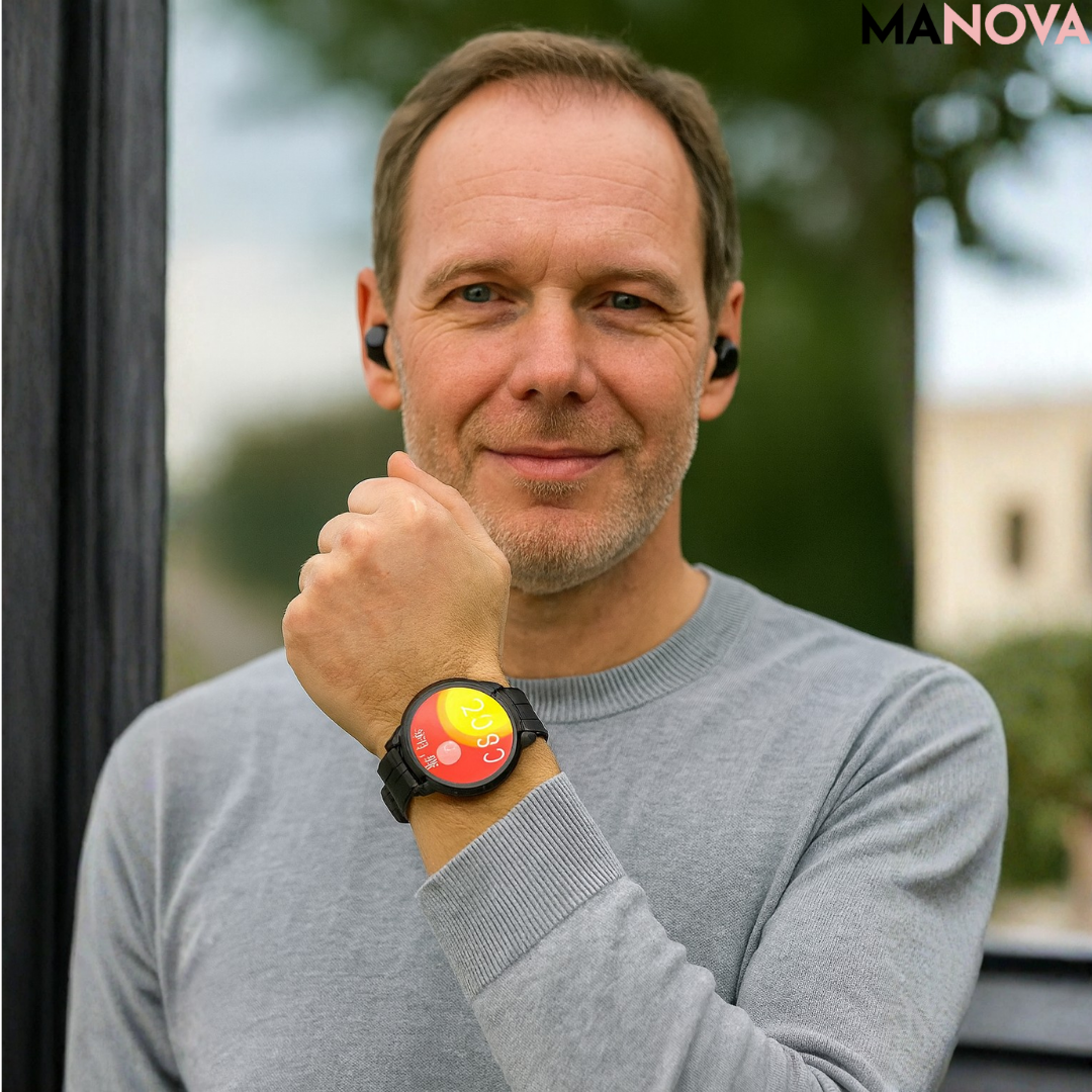 SmartFusion Pro – Smartwatch met Oordopjes | 50% KORTING