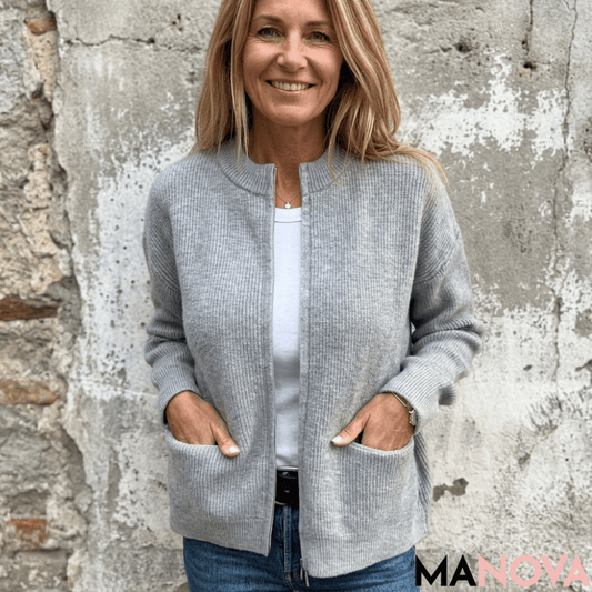 Evelyn – Comfortabele Zip-Strickjacke | 50% KORTING