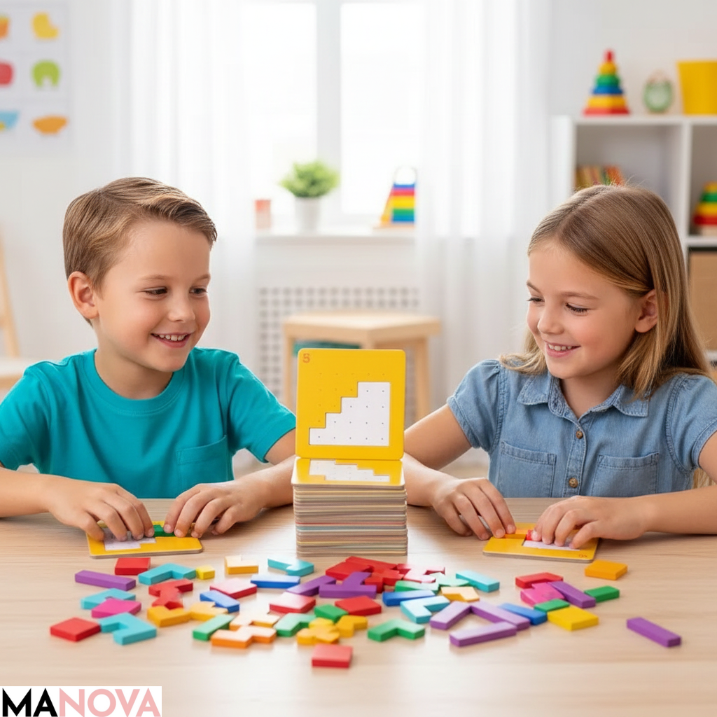 ColorFun – Kleurrijk blokkenpuzzelspel (128 stukjes) | 50% KORTING