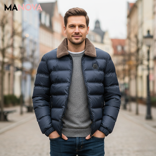 Stormridge – Gewatteerde jas voor heren met reverskraag | 50% KORTING