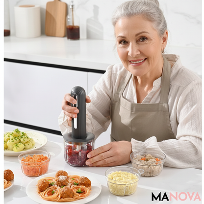GrindMaster – Draadloze elektrische vlees- en keukenmachine | 50% KORTING