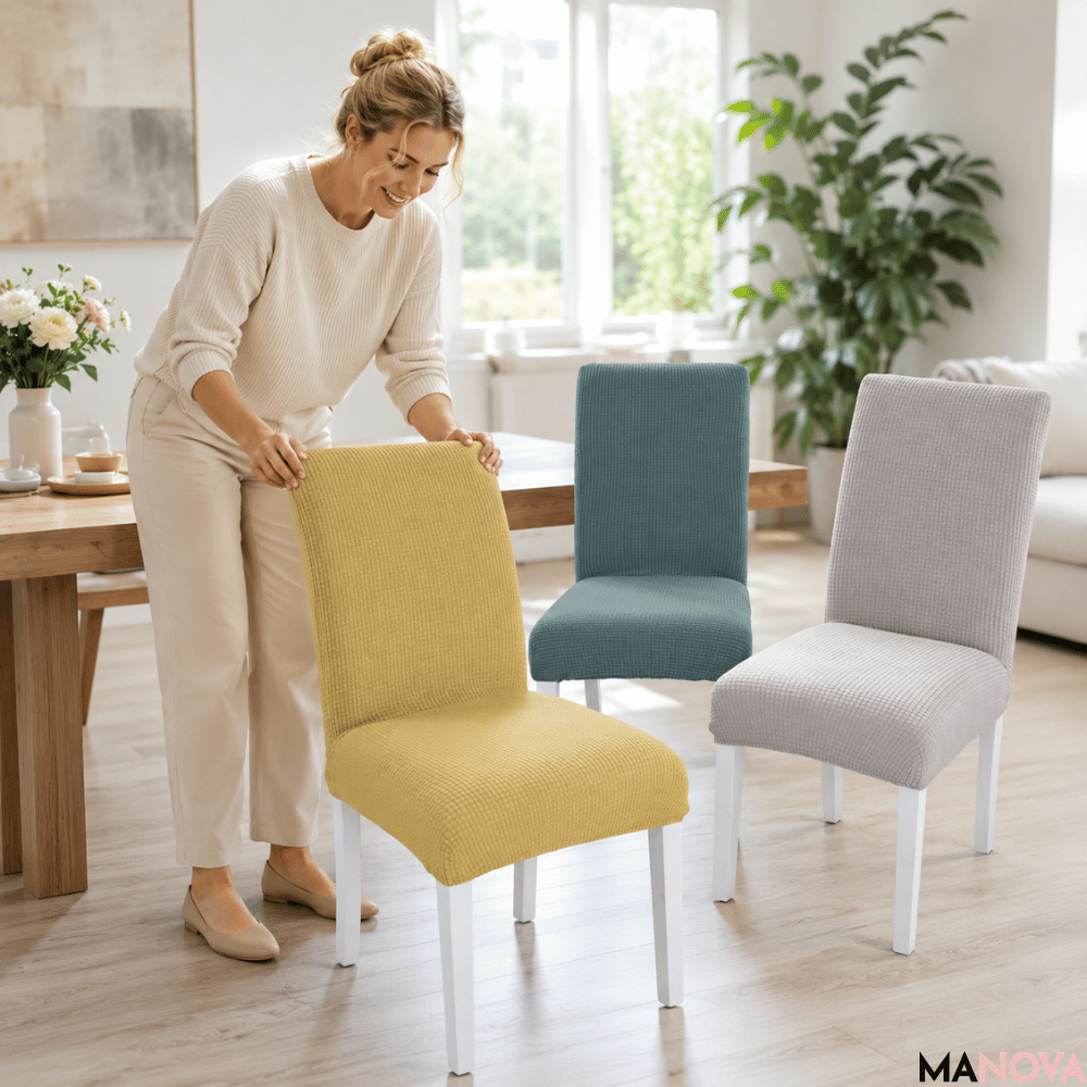 Set van 4 ChairFresh – Elegante Stretch-Stoelhoezen | 50% KORTING