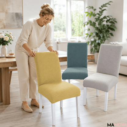 Set van 4 ChairFresh – Elegante Stretch-Stoelhoezen | 50% KORTING