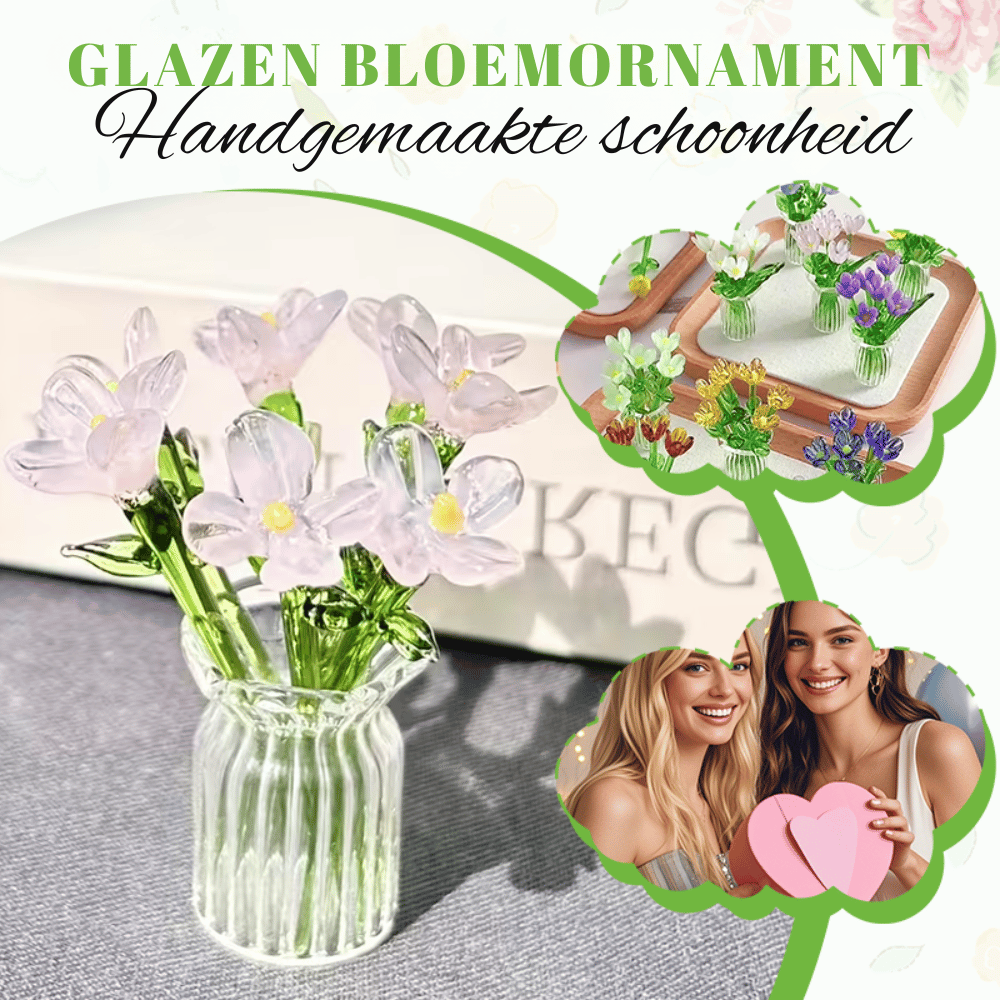 CrystalBloom — Glazen Bloemen Decor | 50% KORTING