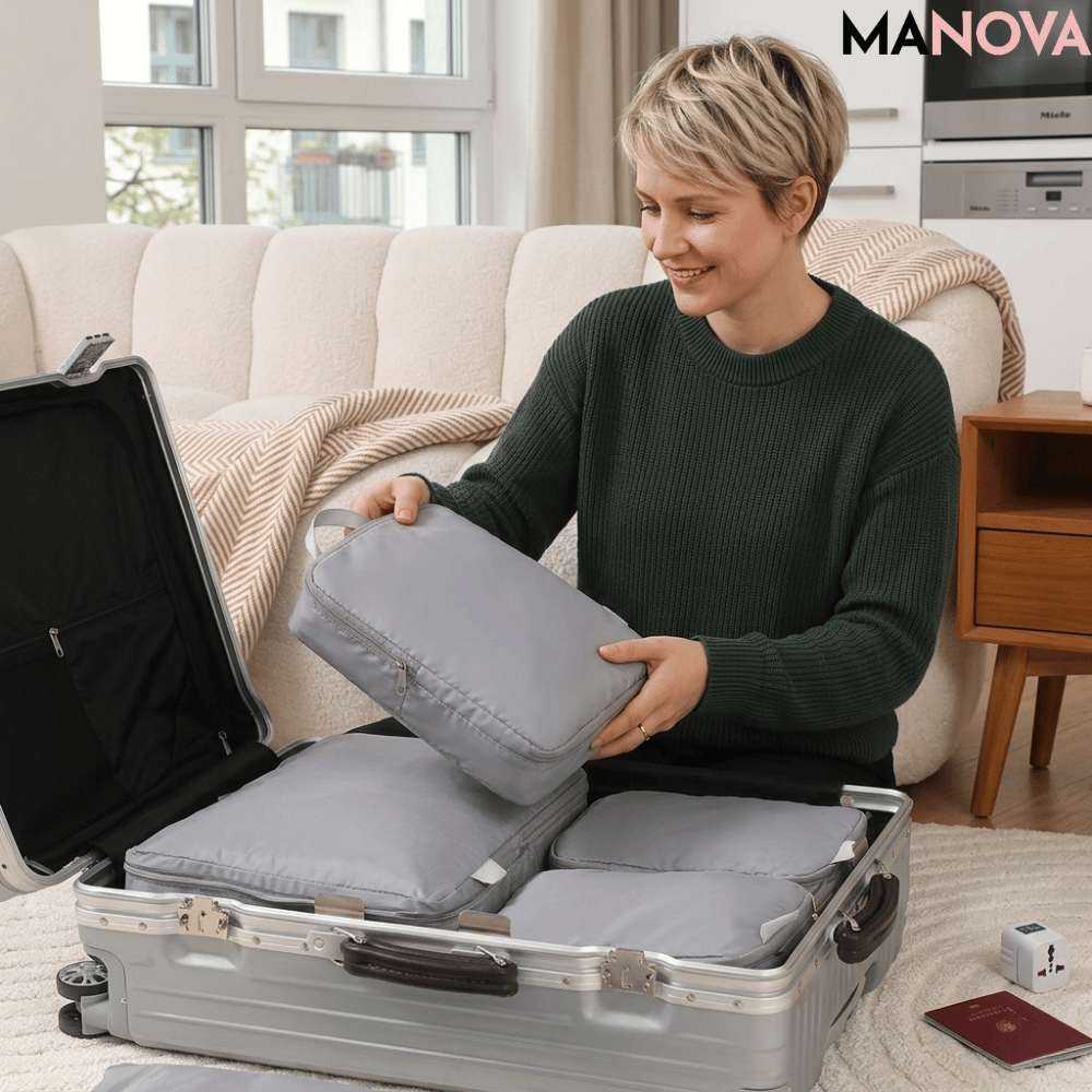 PackEase – Compressie Reis Set 6t stuks | 50% KORTING